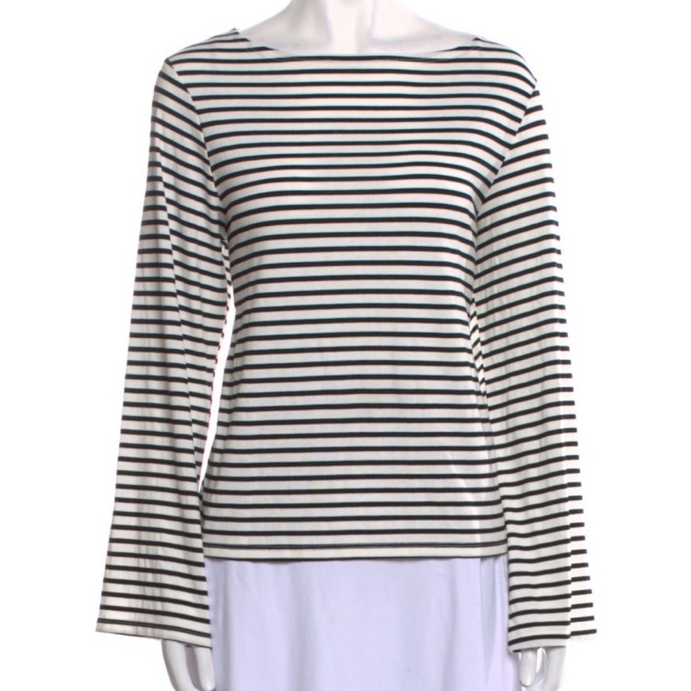 Reformation Striped Bateau Neckline Top